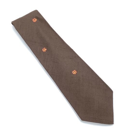 2/$15 Vintage Brown Silk Necktie Tie - Picture 5 of 5
